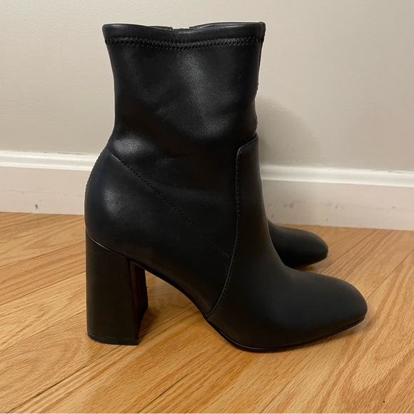 Express Faux Leather Block Heel Ankle Booties, Black, Size 7, EUC - Picture 7 of 16
